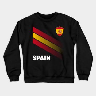 Vintage Spain Sunflower Flag Spain Soccer Lover Crewneck Sweatshirt